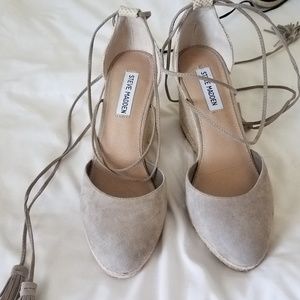Steve Madden Bestow Lace Up Espadrille Wedge